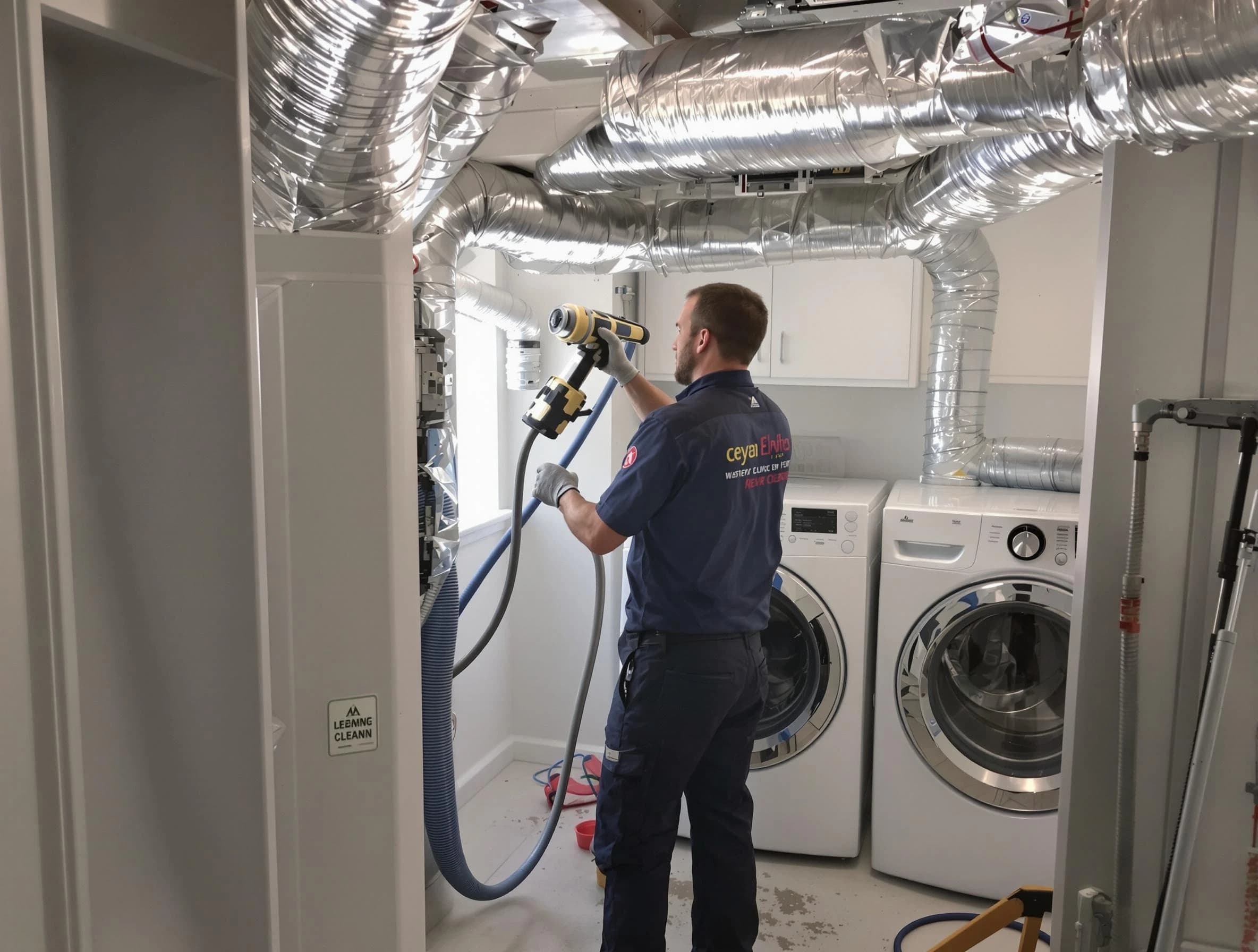 Grantsville Dryer Vent Cleaning specialist using advanced equipment for thorough duct cleaning in Grantsville