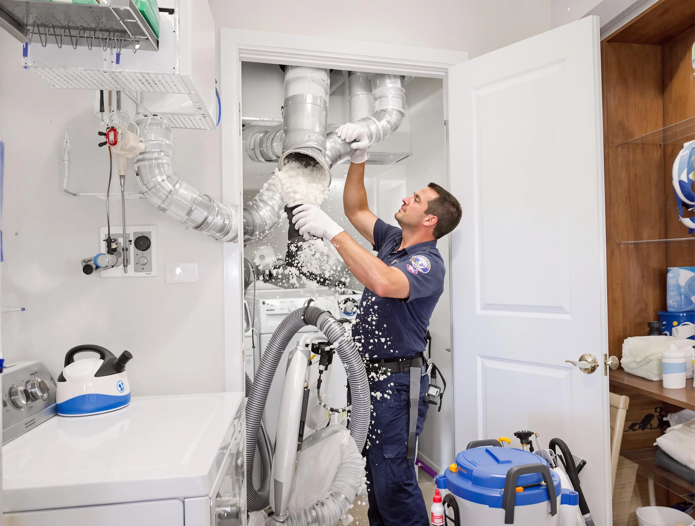 Grantsville Dryer Vent Cleaning technician delivering thorough residential dryer vent cleaning service in Grantsville